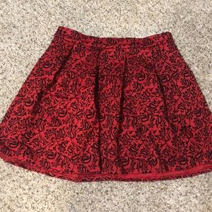 Gorgeous red and black patterned skirt